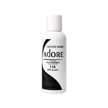 Adore Shining Semi-Permanent Hair Color – 118 Off Black - 4 oz